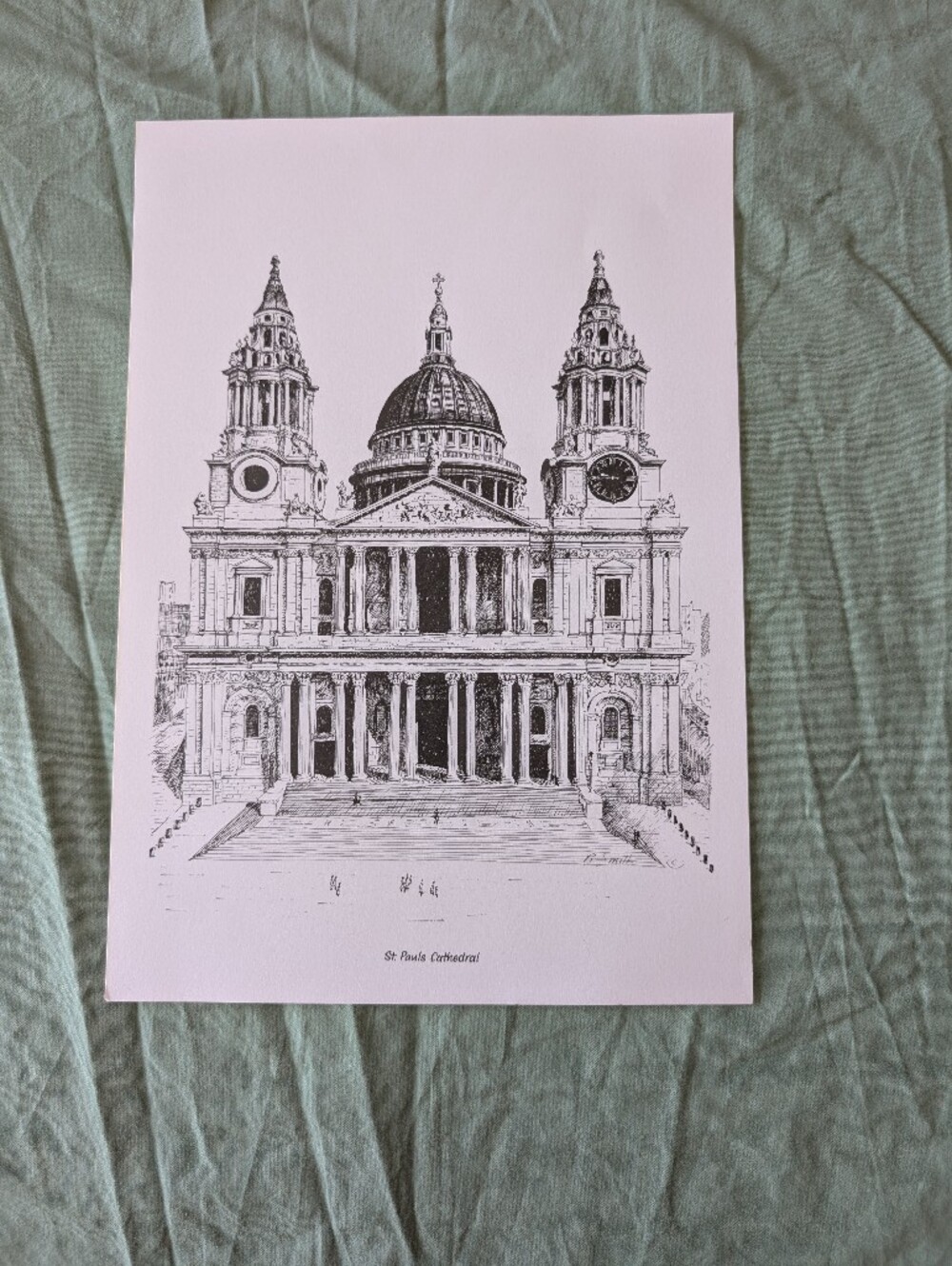 Architectural Line Art Print - St. Paul’s Cathedral in Black